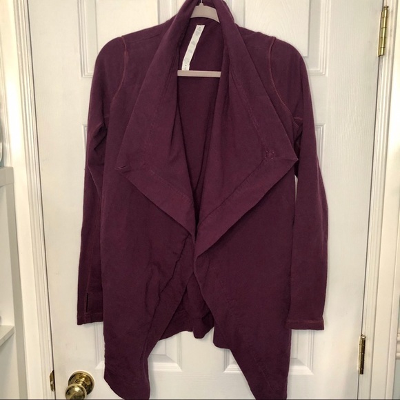 LULULEMON Restore Wrap Cardigan Sweater Grape 4 - Picture 3 of 11